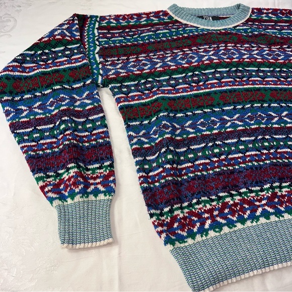 Vintage Grandpa Crewneck Sweater Large TSR USA Christmas Holiday Multicolor - Picture 5 of 9